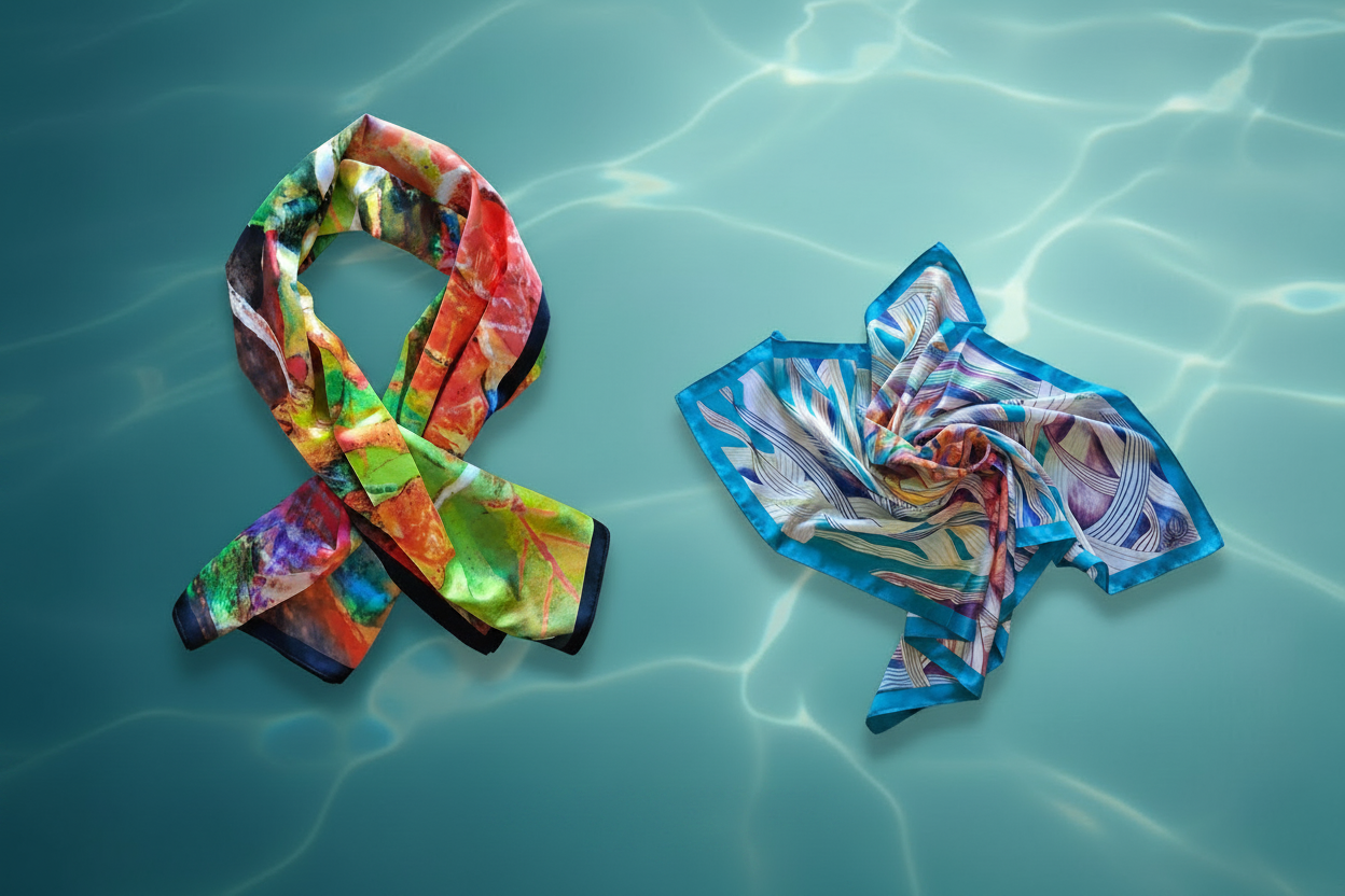 Foulards monde marin sans texte