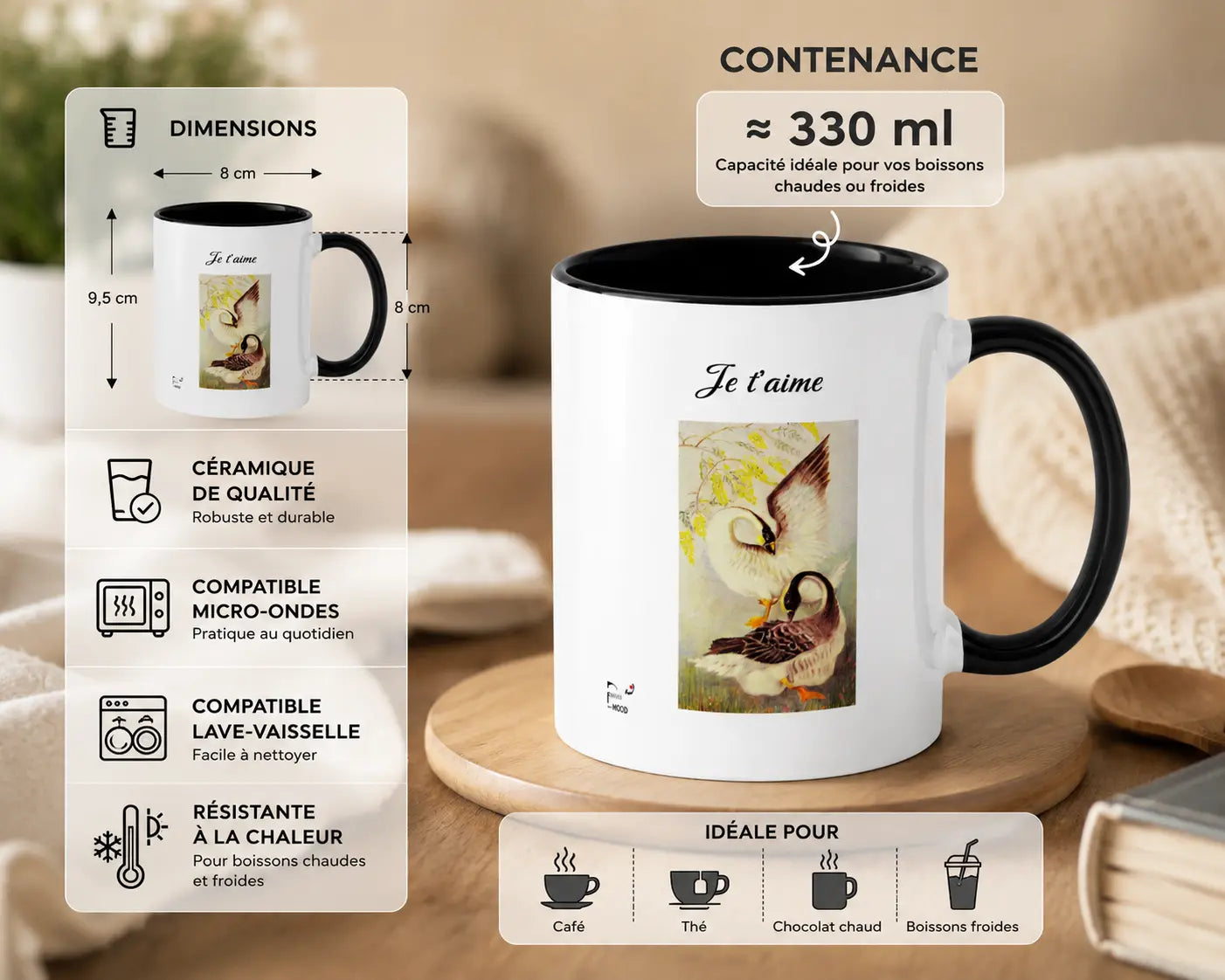 Mug : Oiseaux Amoureux Farnaz
