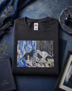 T-shirt artistique – Deux Chats en Miroir