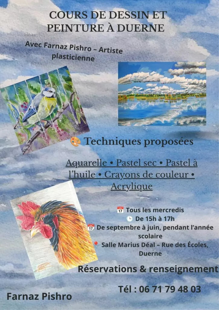 Cours de dessin avec Farnaz Pishro – Duerne (69850)
