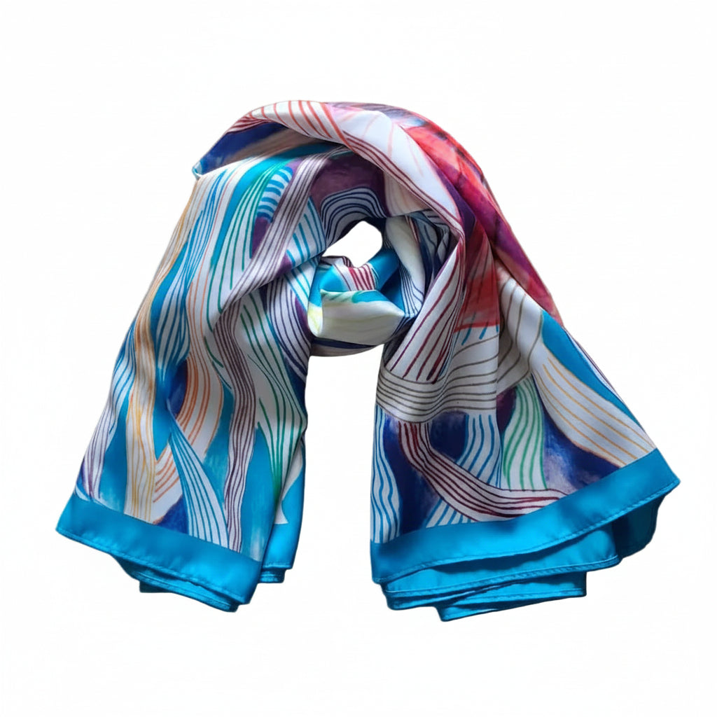 Square Scarf – Fish in the River