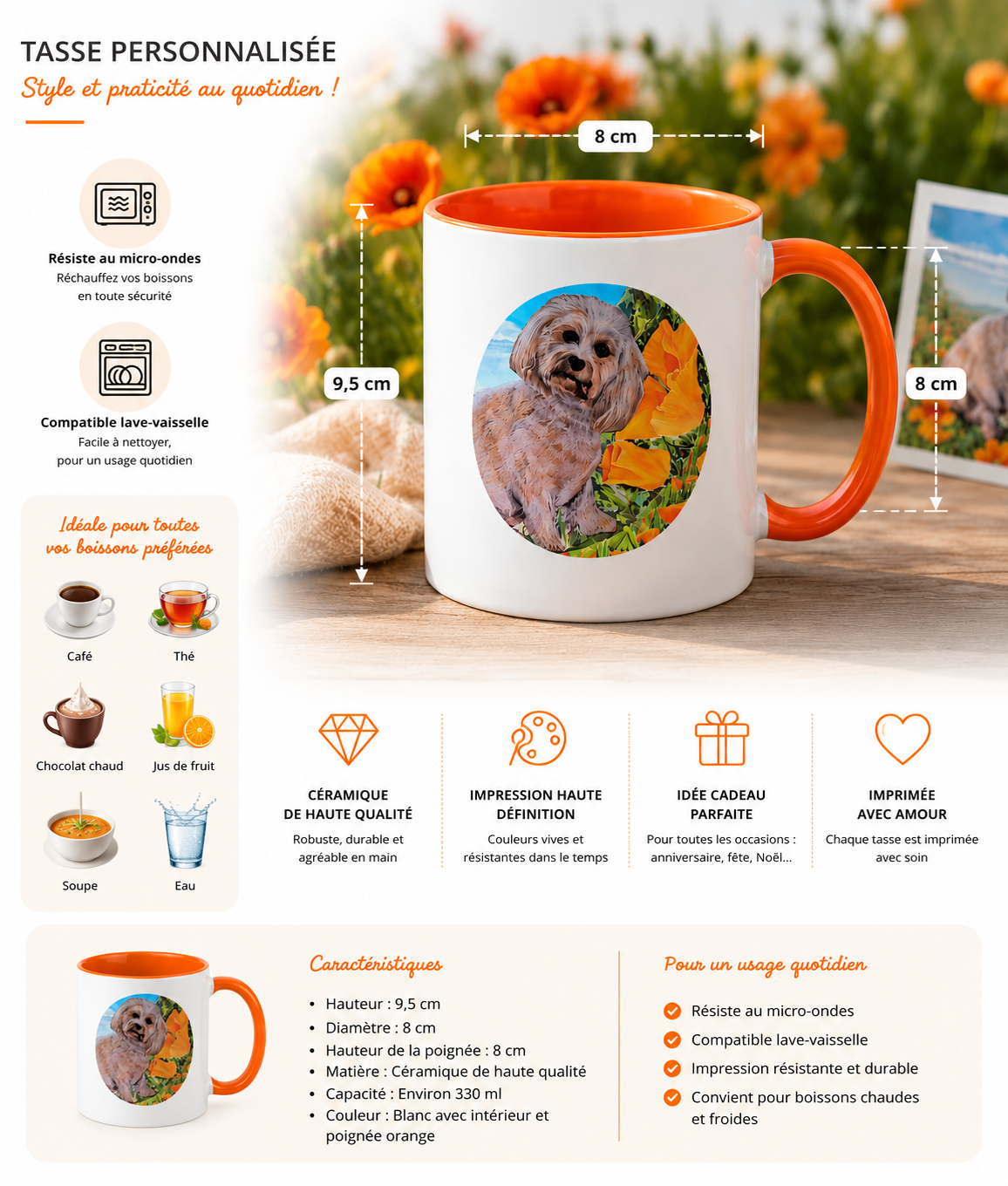 Mug : Le chien orange Farnaz