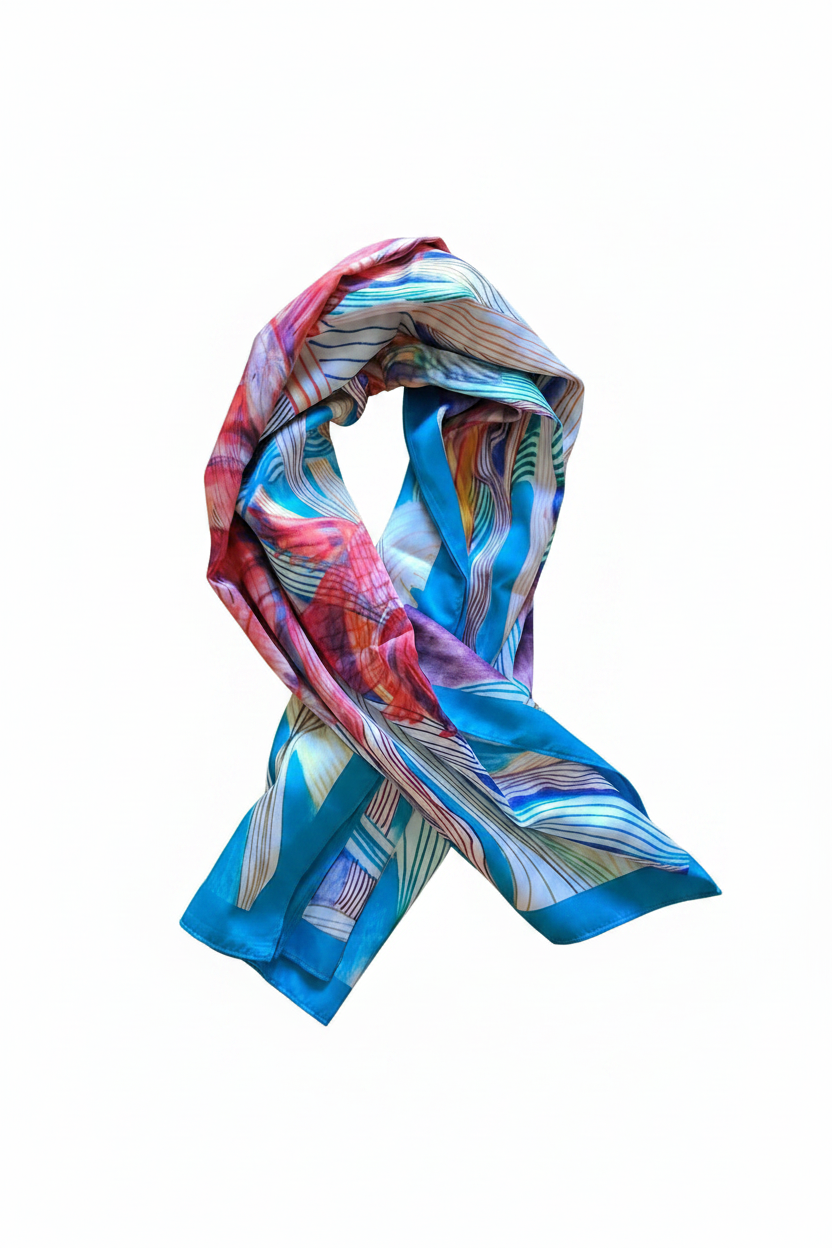Foulard croisé – fond blanc uniquement