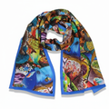 Foulard La Rivière de Vie – Fond blanc