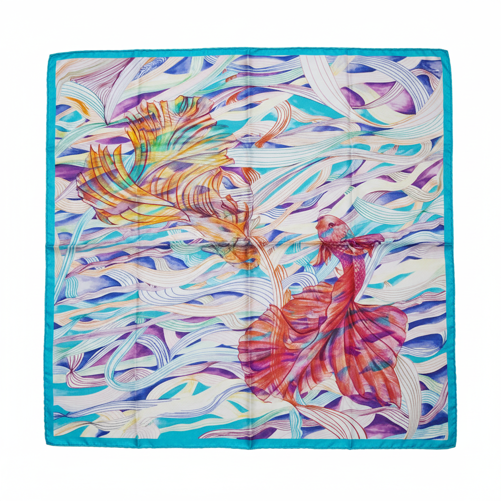 Foulard sans plis – fond blanc