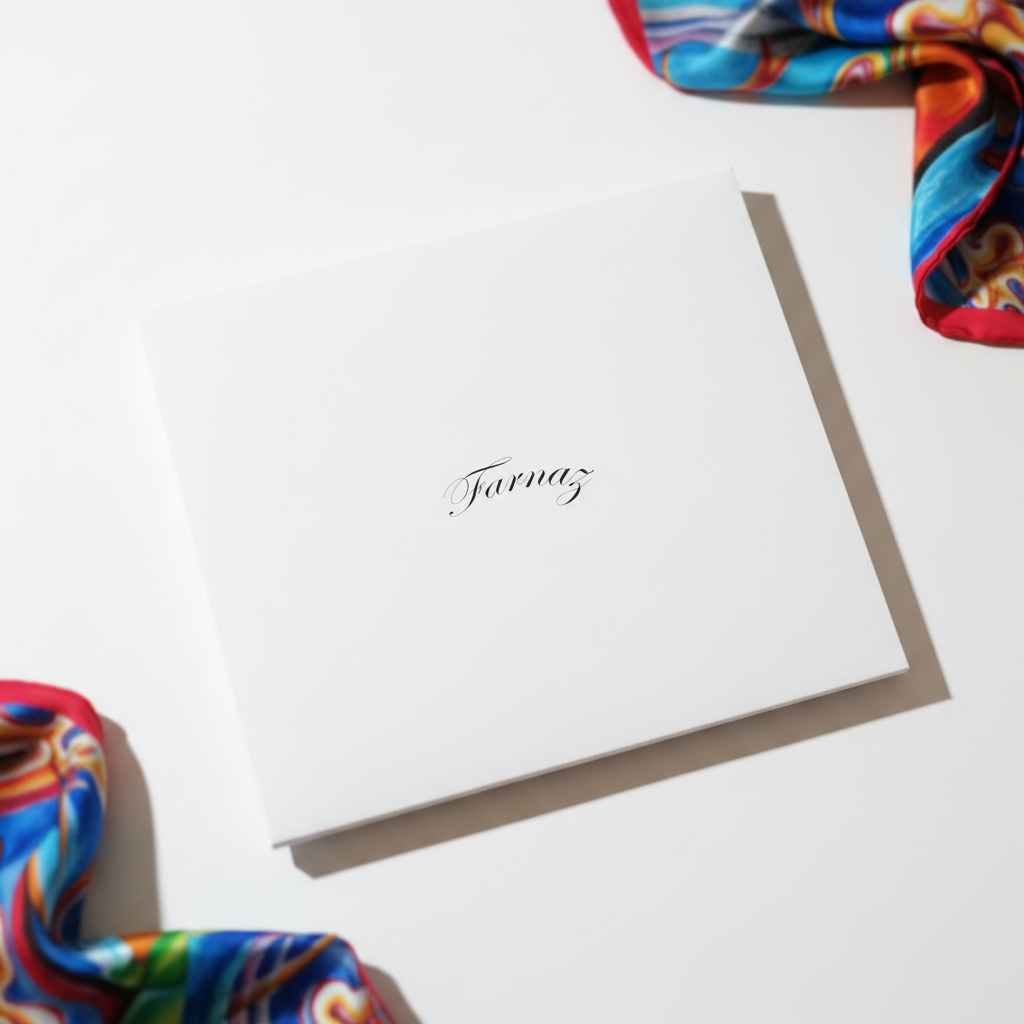 Pochette Farnaz – Photo studio fond blanc