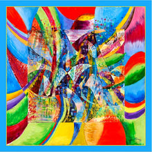Carica l&#39;immagine nel visualizzatore di Gallery, Châle en pongé de soie imprimé FARNAZ - REFLET
